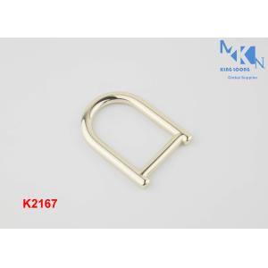 Cheap Light Gold Retangle D Ring Buckle Polished Hanging Plating For Skinny Belt for sale