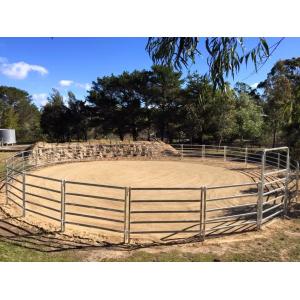 40x40 1.8M x 2.1M Heavy Duty Cattle Corral Panels For Sale 6 Oval Bars 30*60mm
