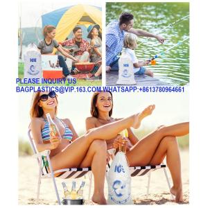 10 Lb. Plastic Drawstring Ice Bags 12 X 21 Inch Heavy-Duty Plastic Ice Bags With