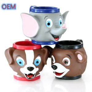 Custom 3d Plastic Cartoon Animal Ice Cream Cup OEM Design 3d Anime Cup