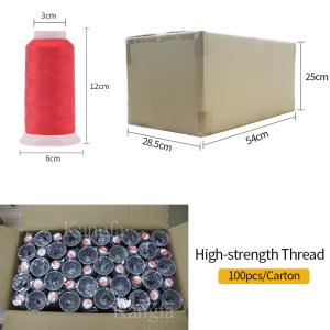 Pattern Dyed Strength 100% Polyester Sewing Thread for TEX70 250D/3 304 Colors
