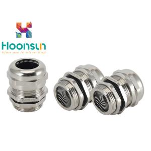 NPT1 - 1 / 4 IP 68 Low Profile Cable Gland EMC SPRING Type Nylon Claw
