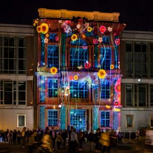 Drone Mapping 3D Facade Projector Hall Architecture Projective Texture Animation