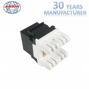 Press Fit PC Material CAT6 RJ45 Tool Free Keystone Jack