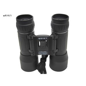 Black Bird Watching Binoculars / 10x Folding Pocket Binoculars For Hunting