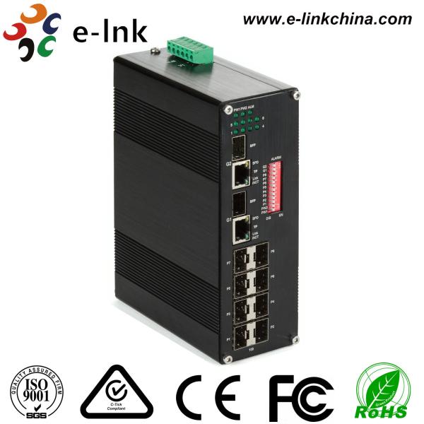 Quality Manageable Industrial Ethernet Media Converter 10 / 100 / 1000M SFP Combo wholesale