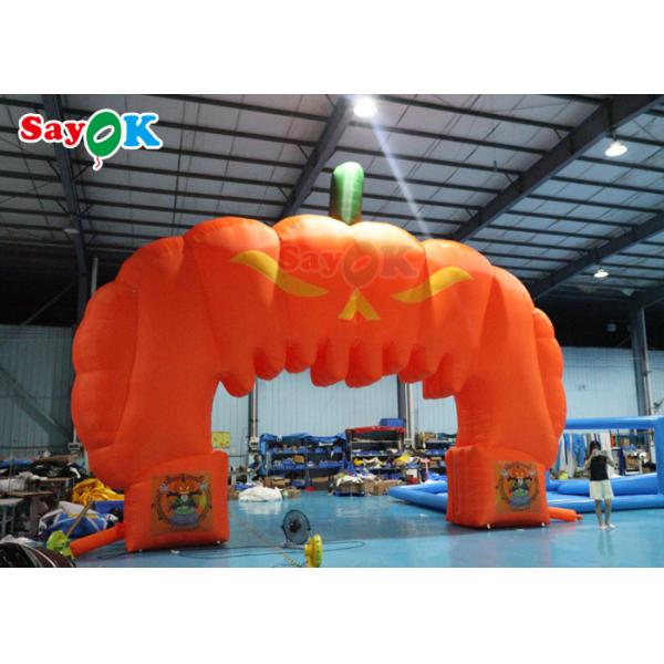 Halloween Pumpkin Inflatable Arch Hallowmas Decoration Blow Up Archway