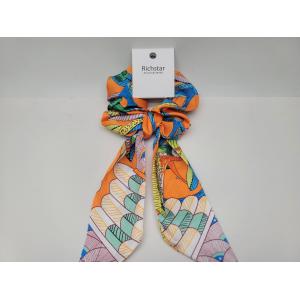 Colorful Fabric Scrunchie Fabric Hair Accessories with Various Pattern Designs