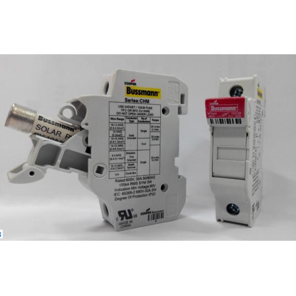 CHM1DIU Modular Din Rail Holder IP20 Finger Safe For PV Fuses