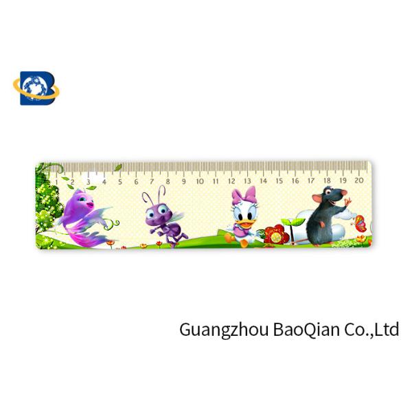 Quality Kids Stationery Gifts 3D Custom Plastic Rulers , Lenticular Image Printing Beautiful Figure wholesale