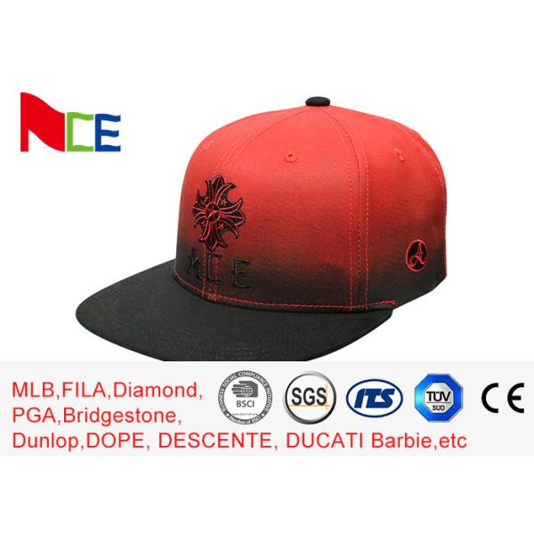 Quality Red Tone Embroidery Cool Vintage Snapback Hats , Snapback Fitted Hats Durable wholesale