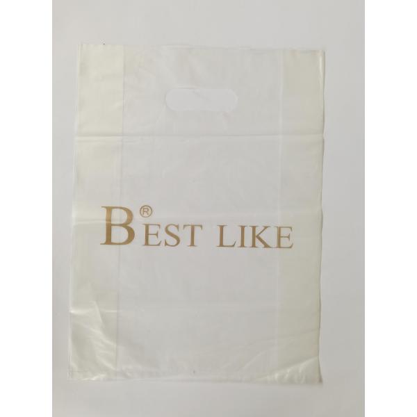 Quality Die Cut 160mic Thick Plastic Bags With Handles Accept Customized Logo wholesale