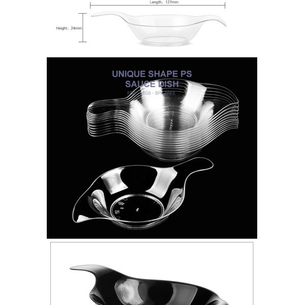 Fashionable popular PS food grade sushi tray plate disposable lunch tray with plastic material