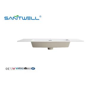 Large Size Good Sale SWJ1000 Sanitary Ware Stone Resin Basins Glossy White Bowl