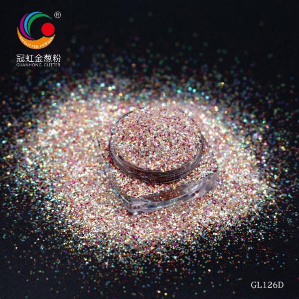 Bulk Polyester Iridescent Rainbow Confetti Glitter Hexagonal Sequins