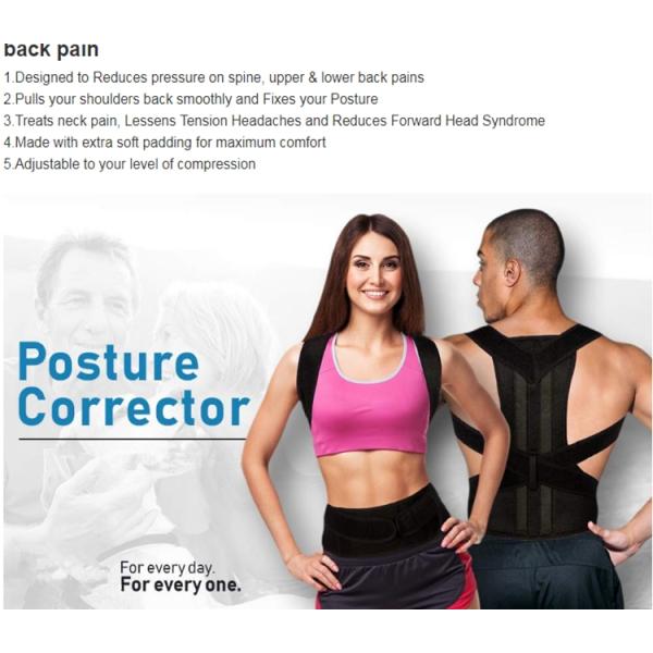 Unisex Adjustable Upper Back Brace Posture Corrector For Release Back Pain