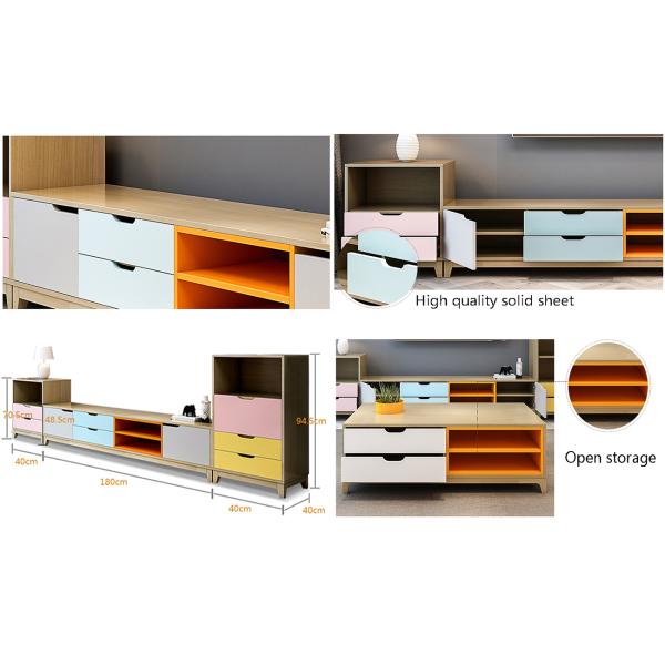 Multi - Function Melamine Particle Board TV Stand Home Living Room Furniture