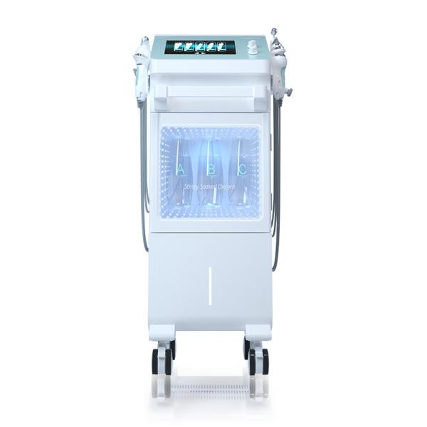 Quality Customized Vertical 9 In 1 Facial Oxygen Hydro Dermabrasion Machine For Skin Care Deep Cleaning wholesale