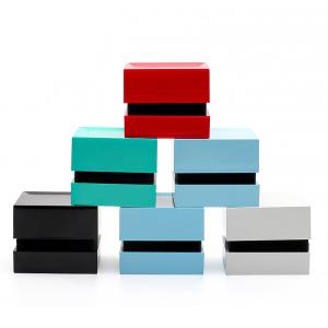 Hanhong Square Spray Paint Multicolor Jewelry Box with Light and Silk Screen