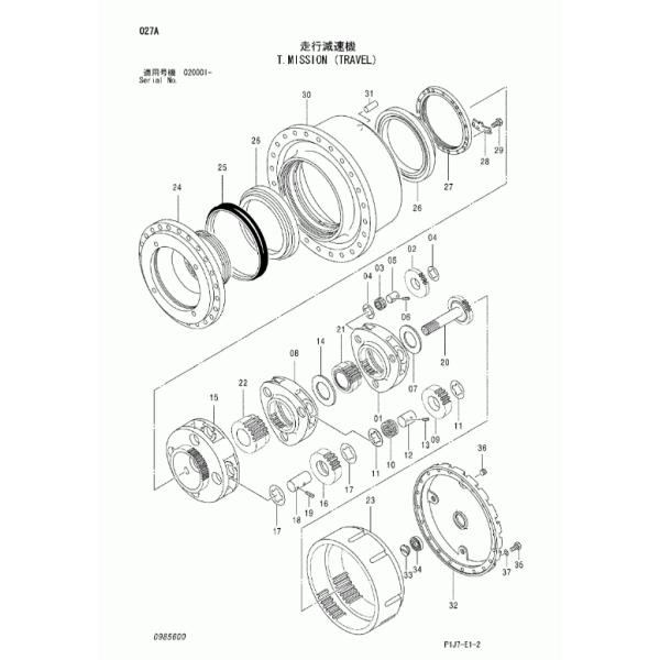 ZX670-3 ZX650-3 ZX650LC-3 Hitachi Spare Part Gearbox Cover 0985629 4672724
