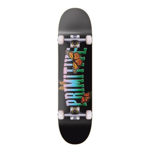 Primitive Skateboarding Collegiate Butterfly Black Mini Complete Skateboard - 7