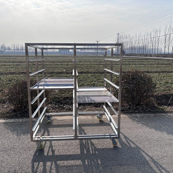 Heavy Duty Stainless Steel Rack Trolley For Industrial With Brake And No Brake