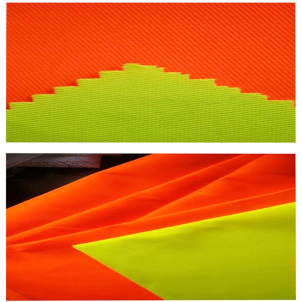 Water Proof Fluorescent Orange Fabric Waterproof Clothing Material EN471 Standard