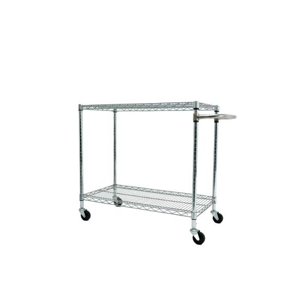 Customized Stainless Steel ESD Wire Shelf Trolley Cart Mesh Storage Antistatic Wire Trolley