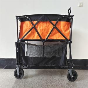 Four Way Folding Trolley With Double Up And Down Baskets Double 600D Oxford