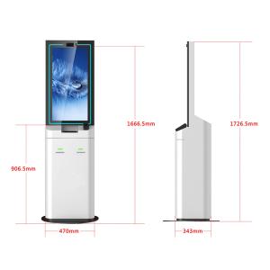 32 Inch Passport Scanner Card Dispenser ID Recognition VPOS Payment Kiosk For
