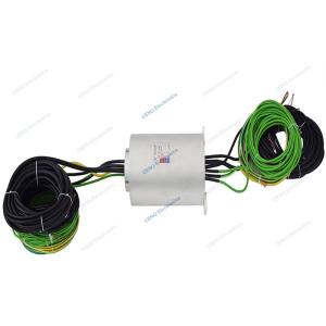 Cheap Shielded Wires IP67 Water Proof Slip Ring with Ethernet Signal Rotary Electrical Connector Inner Diameter Ø50mm for sale