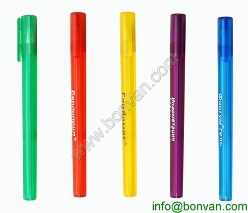 Quality triangular plastic translucent ballpoint pen,plastic ball pen from tonglu wholesale