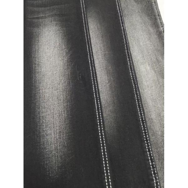 BLACK/BLACK 180cm Full Width Siro Yarn Cross Slub Stretch 9.2oz Denim Fabric For Denim Coat Or Jeans