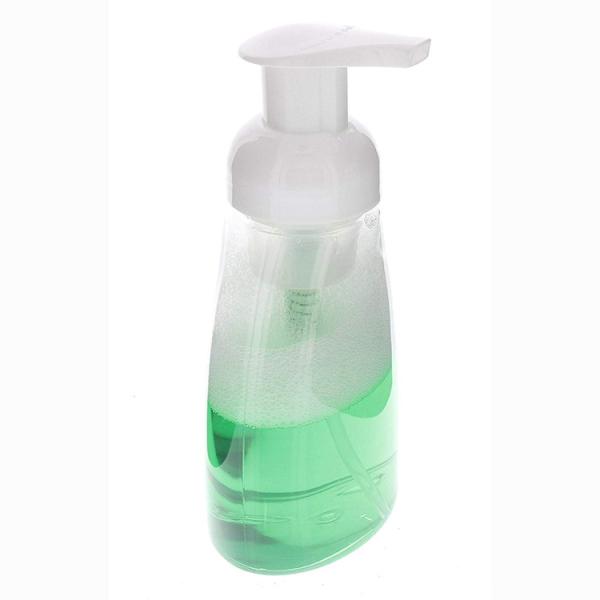 Quality 300ML Oval Clear Plastic Soap Dispenser Pump Bottles with White Plastic Tops wholesale
