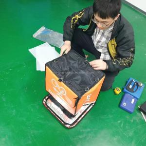 Thermal Insulate Cooler Bag Orange Drive Backpack Delivery Bag for Cold and Warm