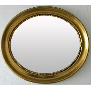 China classical oval wooden framed bathroom mirror,cosmetic mirror on sale