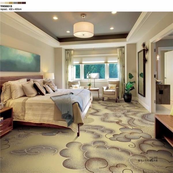 low pile nylon carpet Oriental Design Pastel color Anti - slip Backing