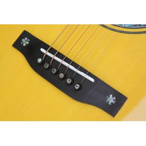 Factory custom yellow 41" full solid OM 42 acoustic guitar with ebony fretboard