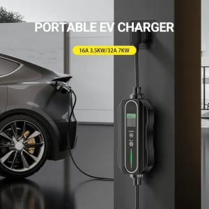 7kw 11kw 22kw Portable Ev Charger 32A 1 Phase 3 Phase Type 2 With 5m Cable