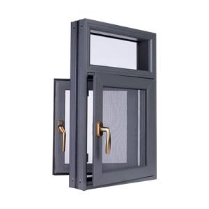 Cheap Double Insulated Tempered Glass Aluminium Casement Window for Horizontal Opening Pattern for sale