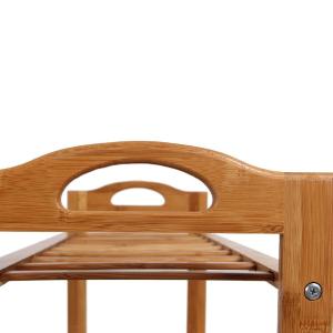 Durable Bamboo Home Furniture 4 Tier Shoe Rack Renewable Resource And Environmen