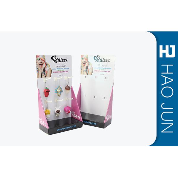 OEM/ODM Eco-Friendly Cardboard Display Stands In Red With Long Hooks For Promotion