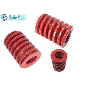 OD 40mm Flat Wire Spring TM Injection Mold Medium Load 65Mn Materail Red Color