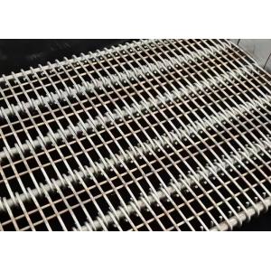 Ss 201 304 Stainless Steel Wire Mesh Belt Flex Wire Ring Eye Link With Chain