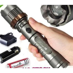 Cheap 18650 High Power Zoomable 2000 Lms Ultrafire Cree XML T6 Rechargeable Led Flashlight Torch for sale