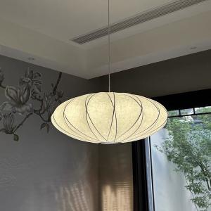 Cheap Wabi Sabi Style Pendant Lights Creative Japanese Vintage Silk Cloth Chandelier for Dining Room and Bedroom Modern Pendant Light for sale