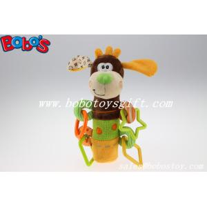 China Colorful Plush Funny Dog Infant Toy Baby Stick Educational Toys With Plactic Accessory on sale