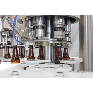 2000BPH -20000BPH Beer Bottle Filling Equipment 3 In 1 Good Sealing Performance