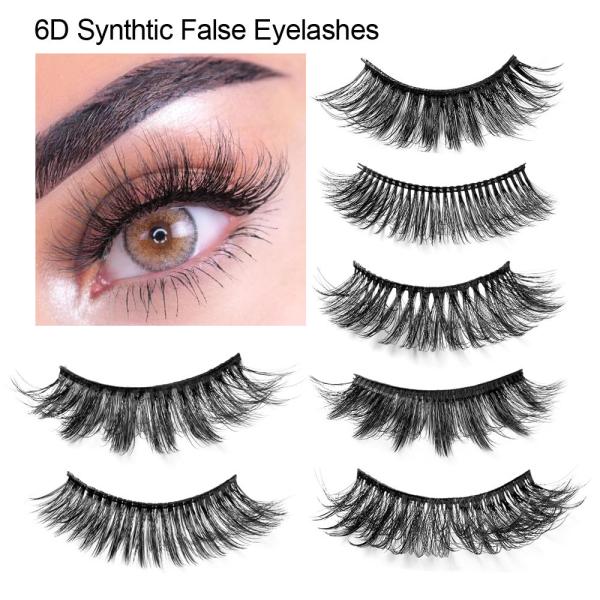 Quality Three Dimensional Thick Imitation Mink False Eyelashes Stage Show Bride Makeup 6D 20mm wholesale