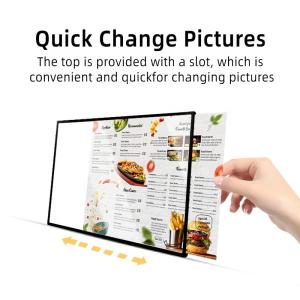 Powerful Custom Menu Board Aluminum Frame Light Box for Restaurant Cinema